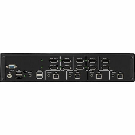 Black Box BLACK BOX 4K60 HDMI Dual-Monitor KVM Switch - 4 Port HD6224A-R2