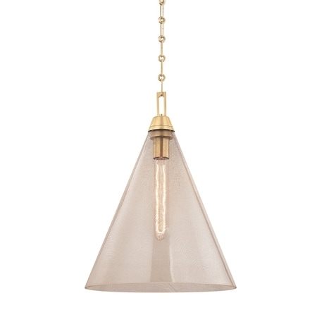 Hudson Valley Lighting Newbury 1 Light Pendant 14 In. Aged Brass 6014-AGB