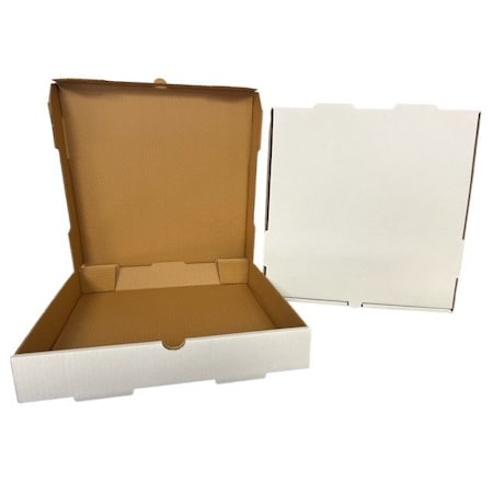 Integrated Bagging Systems 12x12x2 White Plain Pizza Box White / Kraft B Flute 300122