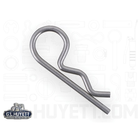 Huyett Bridge Pin, 302/304SS, .091 Wire Dia x 1.625 L x .380 In Eye Dia x Fits 5/16 to .5 Shft BPS-0005