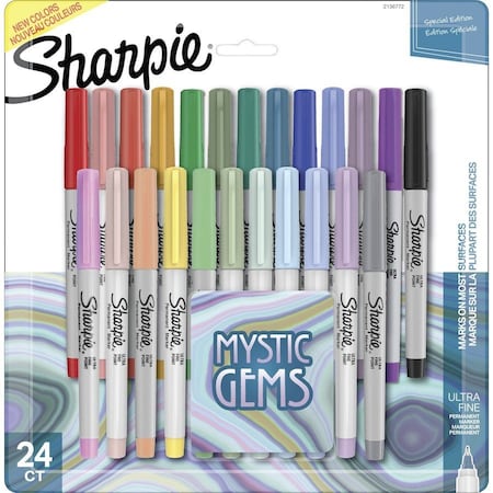 Sharpie Permanent Marker, Multi, Ultra Fine Tip, 24 PK 2136772