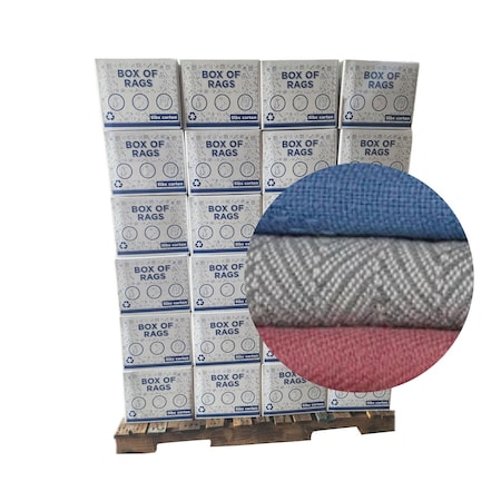 Supremeplus New Multi-Color Heavyweight Thermal Rag, 600 lbs. Pallet, 120 x 5 lbs. Boxes, 120PK SP-2015