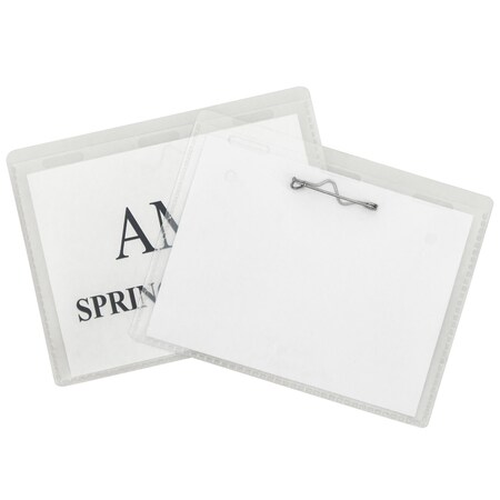 C-Line Products 3" x 4" Pin Style Name Badge Holder Kit, 100/BX 94043