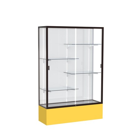 Ghent Spirit Floor Display Case 48x72x16, White, Bronze 374WB-BZ-GR