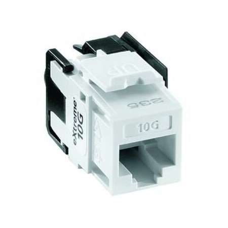 Leviton Extreme Cat6A Quickport Violet, Connector, Channel-Rated 6110G-RP6