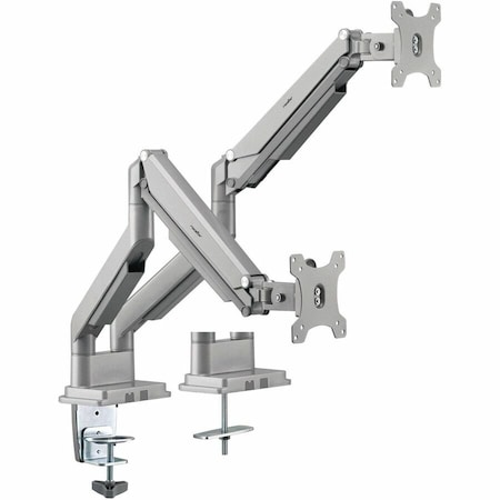 Rocstor ERGOREACH ED4 PREMIUM ALUMINUM DUAL ERGONOMIC MONITOR ARM, C-CLAMP & GROMMET - Y10N022-S1
