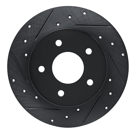 Dynamic Friction Co DFC Brake Rotor - Drilled and Slotted - Black 633-67113L