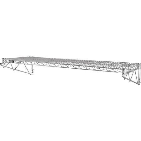 Global Industrial Nexel Chrome Adjustable Wall Mount Additional Wire Shelf Level, Starter, 30"W x 24"D B1137168
