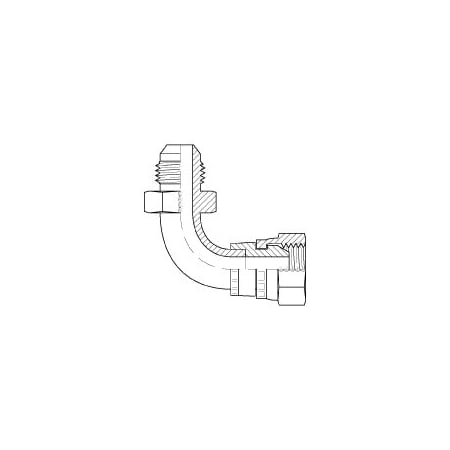 Adaptall 90 Degrees MALE JIC X FEMALE BSPP SWIVEL ELBOW 5/8 in 5/8 in 9250-10-10