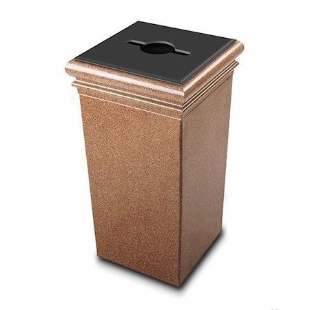 Commercial Zone Products StoneTec Square Open-Top Mixed Recycling Container, Sedona 722321