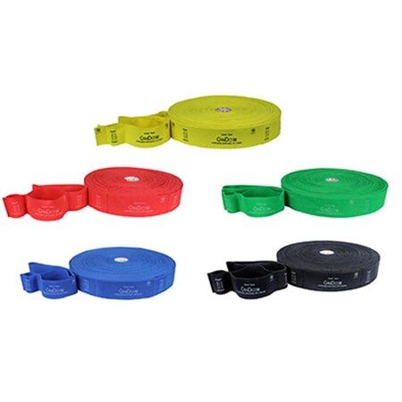 Fabrication Enterprises 30 yards Roll Cando Multi-Grip Exerciser, Yellow & Black - Set of 5 1723489