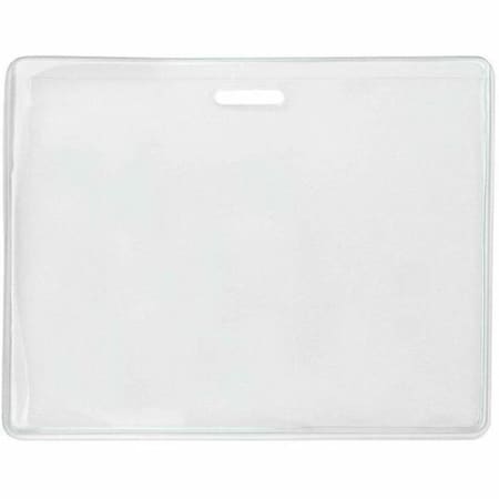 Brady Horizontal Top-Load Badge Holder with Slot - 4.37" x 2.68" - Vinyl - Clear 1840-5017