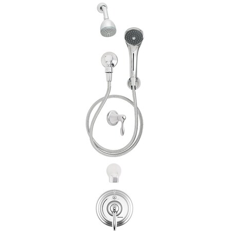 Speakman Diverter Trim, Shower, and Tub System (Valve not included), 1.5 GPM, Polished Chrome SLV-5470-E15