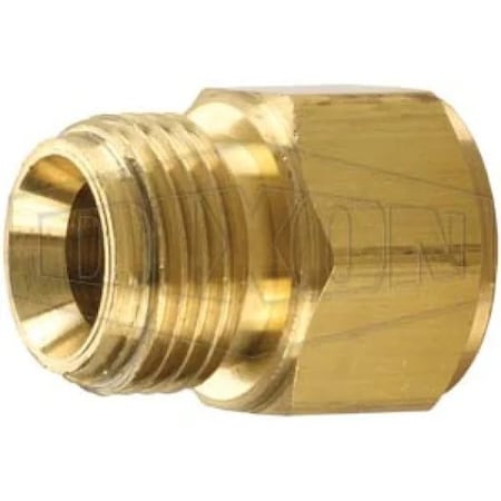 Dixon Pipe Adapter, 1/4 in Nominal, MNPSM x FNPTF End Style, Brass, Domestic 1740404C