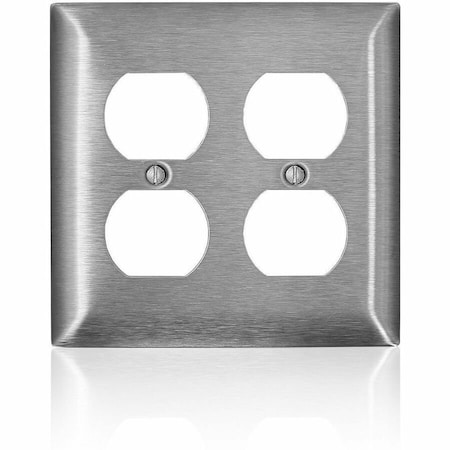 Leviton Wall Plate, Toggle, Stainless Steel SS82-40