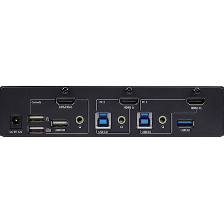 Siig 2X1 HDMI KVM SWITCH, SEAMLESSLY SWITCH TWO COMPUTERS TO ONE 4K DISPLAY/MONITOR A CE-KV0G11-S1