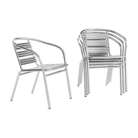 Flash Furniture Heavy Duty Commercial Restaurant Stack Chair, PK4 4-TLH-1-GG