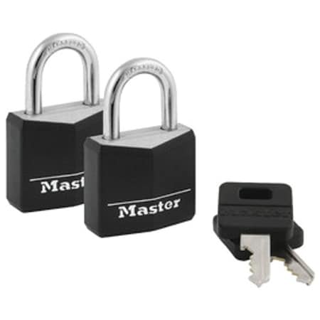 Master Lock Padlock, Keyed Alike Key, 316 in Dia Shackle, Steel Shackle, Brass Body, 1316 in W Body 131T