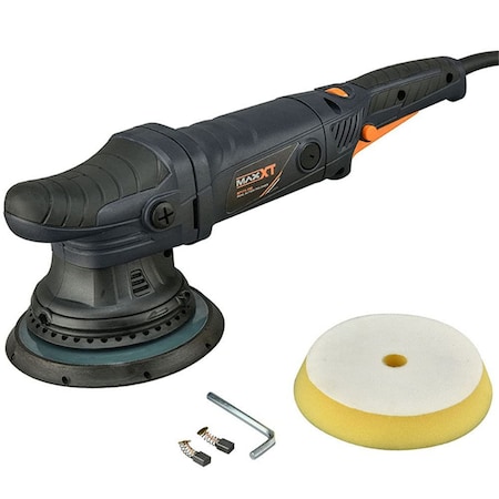 Edendirect Dual Action Car Buffer Polisher, 21mm Orbital, 6-Speed, 6-Inch Plate, 4M Cord, 4 Pads for Detailing IR-R7171