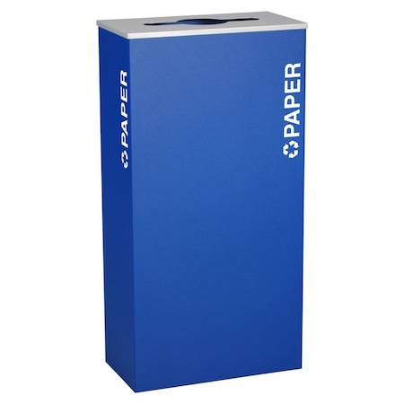 Ex-Cell Kaiser Rectangular Paper 17 GallonRecycling Receptacle, Royal Texture RC-KD17-P RYX