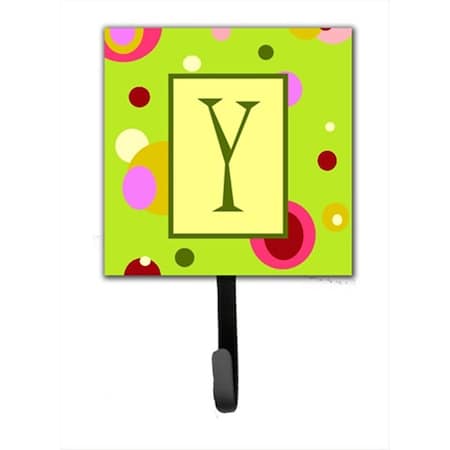 Carolines Treasures Letter Y Initial Monogram - Green Leash Holder Or Key Hook CJ1010-YSH4