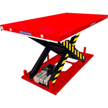 Pake Handling Tools Electric Hydraulic Scissor Lift Table, 8,800 lb. Capacity, 86" x 48", 55" Raised Height PAKHW408648