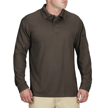 Propper Men's Uniform Polo, 100% Polyester Pique, 3 Button, Brown, S F5356