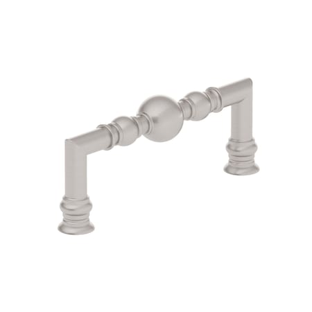 Richelieu Firenze Collection 3 3/4-inch (96 mm) Brushed Nickel Traditional Round Cabinet Pull BP878996195