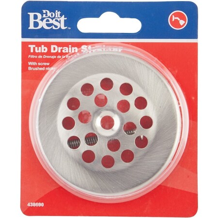 Do It Best 2'' Dome Cover Tub Drain Strainer with Brushed Nickel Finish B5064DSBN