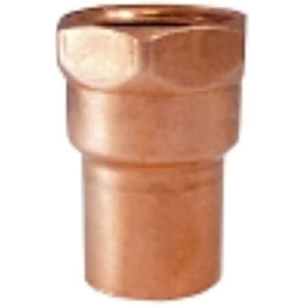 Epc Elkhart Products 103 Series Pipe Adapter, 3/4 in, Sweat x FNPT, Copper 30150