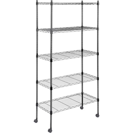 Simple Deluxe HealSmart 5-Shelf Storage Shelving Units 800 lbs Capacity, 24in D x 13.78in W x 59in H Adjustable W HKSHLF24145905B