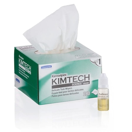 Amscope Microscope Maintenance Kit - Ultra-low Viscosity Immersion Oil and Kimwipes Wipers MLA-KIM