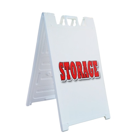Signmission Storage, A-Frame & 2 Sign Inserts, Heavy-Duty Plastic Frame SBHD-C-2436-Storage