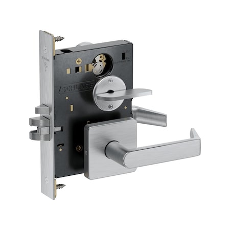 Schlage Grade 1 Entrance/Office Mortise Lock, Standard Cylinder, Rhodes Lever, D Rose, Satin Chrome Finish PM050P RHOD 626
