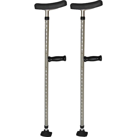 Medline Universal Single Tube Crutch, Gray MIIMDS80542