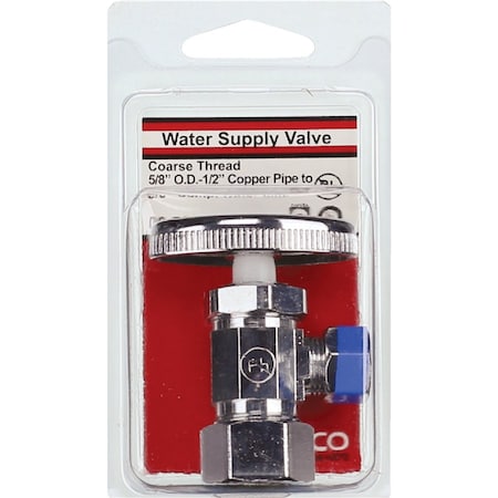 Westlake Pipe & Fittings 5/8'' CTComp Inletx3/8'' Comp Outlet Multi Turn Style Angle Valve 6/1/7255