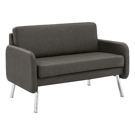 Office Star Products Sofa, SmokeFauxLeather350lbCapUnassembled SL5602-PD52