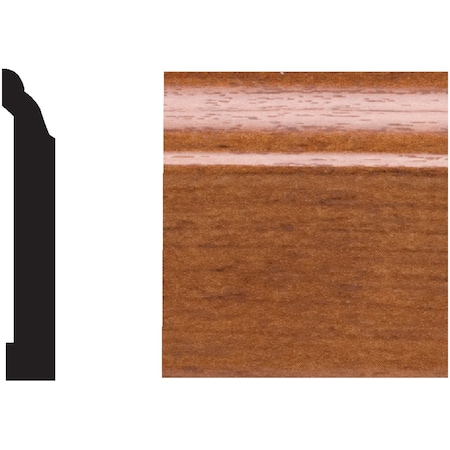 Royal 9/16'' W.x3-1/4'' H.x8 ' L. Gunstock PVC Interior Colonial Base Molding 5074501