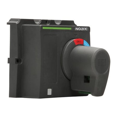 Noark IEC close-coupled rotary handle - 1100558 - for M4 - Gray/Green - IP30 RHD24N1