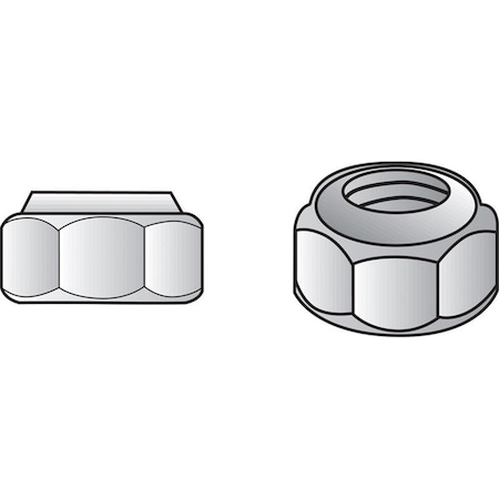 Homecare Products 0.25 in. Stainless Steel SAE Nylon Lock Nut, 50PK HO1678315