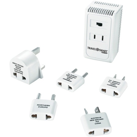 Travel Smart By Conair Plug Adapter, Plug Converter, White TS1875X