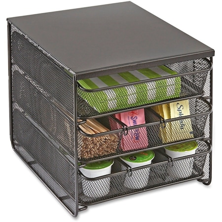 Safco Hospitality Organizer, 3 Tier, Black 3275BL