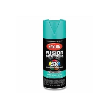 Krylon Industrial Fusion All-in-One, Paints + Primers, 12 oz, Aerosol Can, Satin Beach Glass, 6PK 425-K02731007