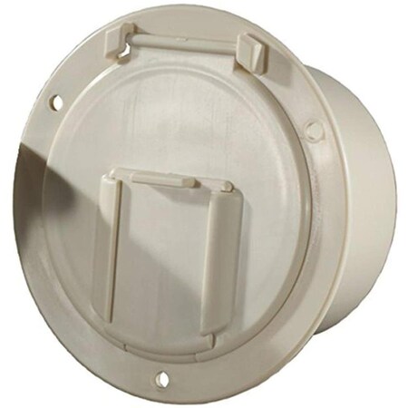 Overtime 4.3 x 2.3 in. Round Basic Cable Hatch, Polar White OV2111179