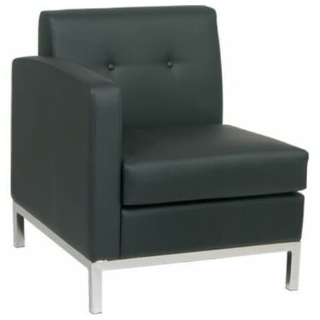 Office Star Collection: Wall Street Arm Chair, Espresso Seat, Espresso Back, 27" W 28-1/2" L 31" H, Leather Seat WST51LF-E34