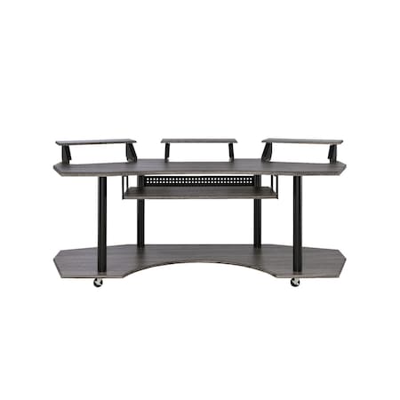 Homeroots 83" Black Music Recording Studio Desk 491453
