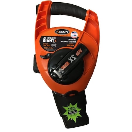 Keson Chalk Line Reel, 100 ft L Line G3X100