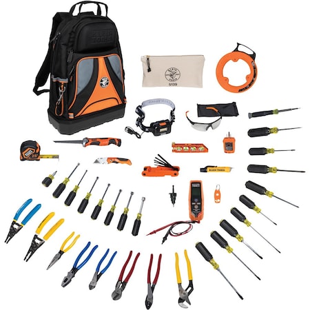 Klein Tools 41 pc Tool Kit, Includes Pliers, Screwdrivers, Keys, Bits and Bags 80141