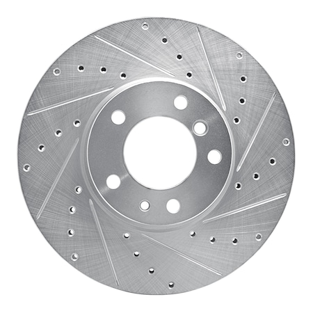 Dynamic Friction Co DFC Brake Rotor - Drilled and Slotted - Silver 631-31029R