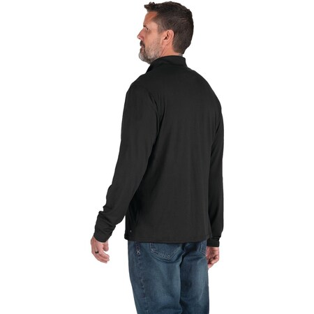 Berne Mens 2XL Black Midweight UPF Quarter-Zip Shirt SH14BKR520
